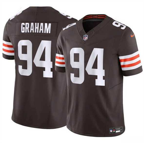 Men & Women & Youth Cleveland Browns #94 Mason Graham 2025 Draft F.U.S.E. Vapor Limited Stitched Jersey